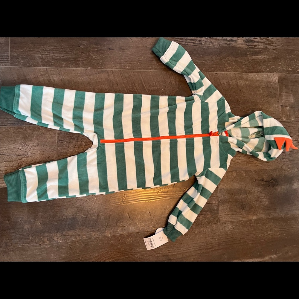 Carters Dinosaur hooded jumpsuit